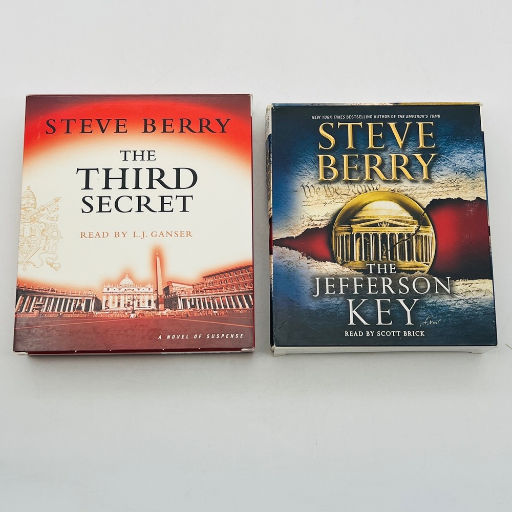 Steve Berry Audiobook Lot The Third Secret & The Jefferson Key 10 CD Set Mystery